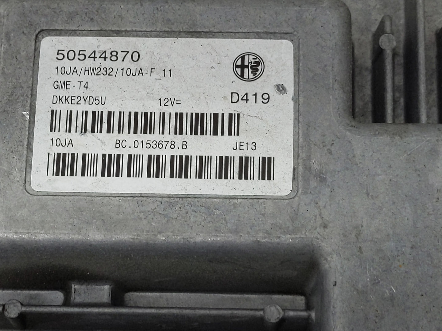 2017 Alfa Romeo Giulia PCM Engine Control Computer ECU ECM PCU OEM P/N:50544870 Fits OEM Used Auto Parts - Oemusedautoparts1