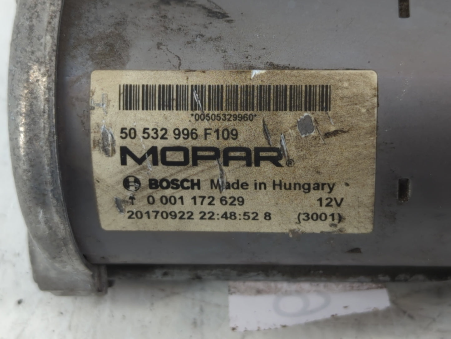 2017 Alfa Romeo Giulia Car Starter Motor Solenoid OEM P/N:0 001 172 629 Fits OEM Used Auto Parts - Oemusedautoparts1.com