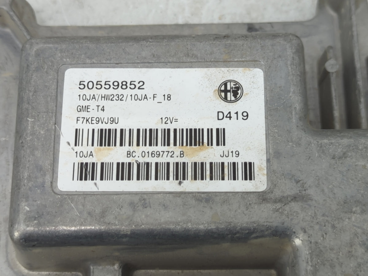 2018 Alfa Romeo Stelvio PCM Engine Control Computer ECU ECM PCU OEM P/N:50559852 50544870 Fits 2017 OEM Used Auto Parts - Oe