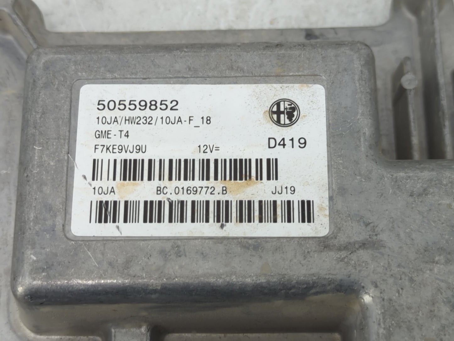 2018 Alfa Romeo Stelvio PCM Engine Control Computer ECU ECM PCU OEM P/N:50559852 50544870 Fits Fits 2017 OEM Used Auto Parts