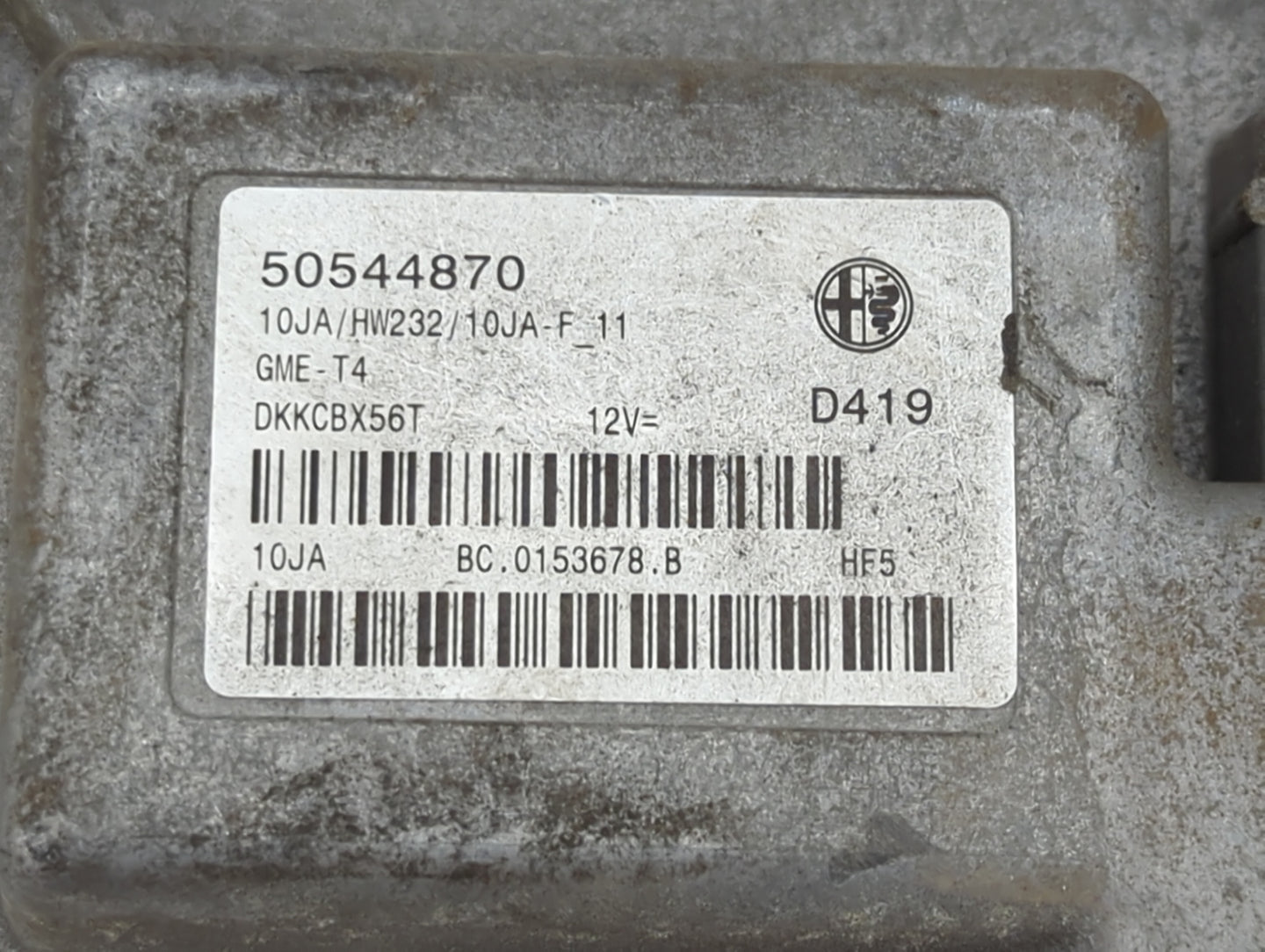2018 Alfa Romeo Stelvio PCM Engine Control Computer ECU ECM PCU OEM P/N:50544870 10JA/HW232/10JA-F_11, DKKCBX56T Fits Fits 2