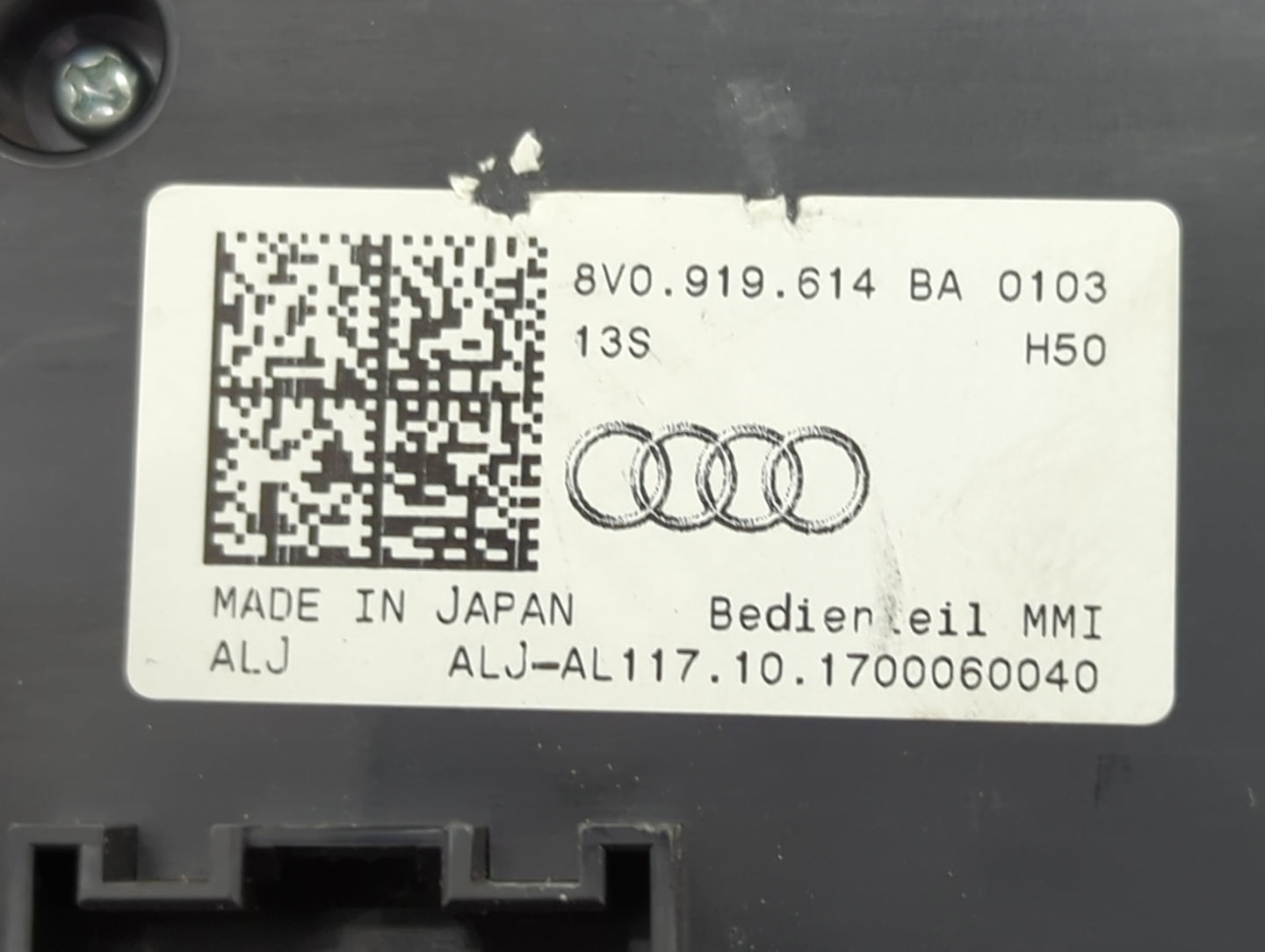 2018 Audi A3 Climate Control Module Temperature AC/Heater Replacement P/N:8V0919614BA 8V0.919.614.BA Fits OEM Used Auto Part