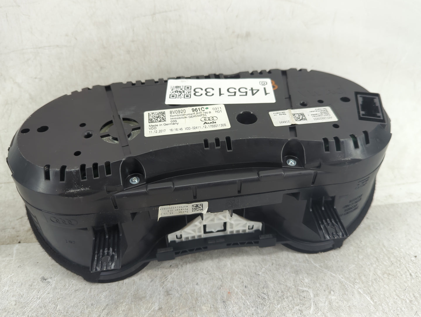 2017-2018 Audi A3 Instrument Cluster Speedometer Gauges P/N:8V0920961C 8V0920190B Miles:163K Fits Fits 2017 2018 OEM Used Au