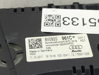 2017-2018 Audi A3 Instrument Cluster Speedometer Gauges P/N:8V0920961C 8V0920190B Miles:163K Fits Fits 2017 2018 OEM Used Au