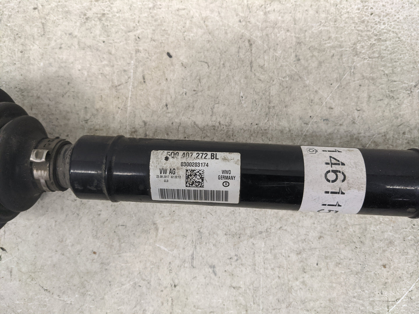 2017-2018 Audi A3 Axle Shaft Front Passenger Cv C/v - Oemusedautoparts1.com