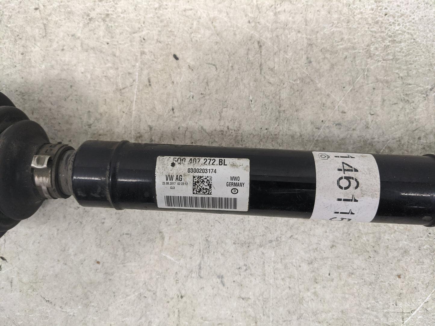 2017-2018 Audi A3 Axle Shaft Front Passenger Cv C/v - Oemusedautoparts1.com