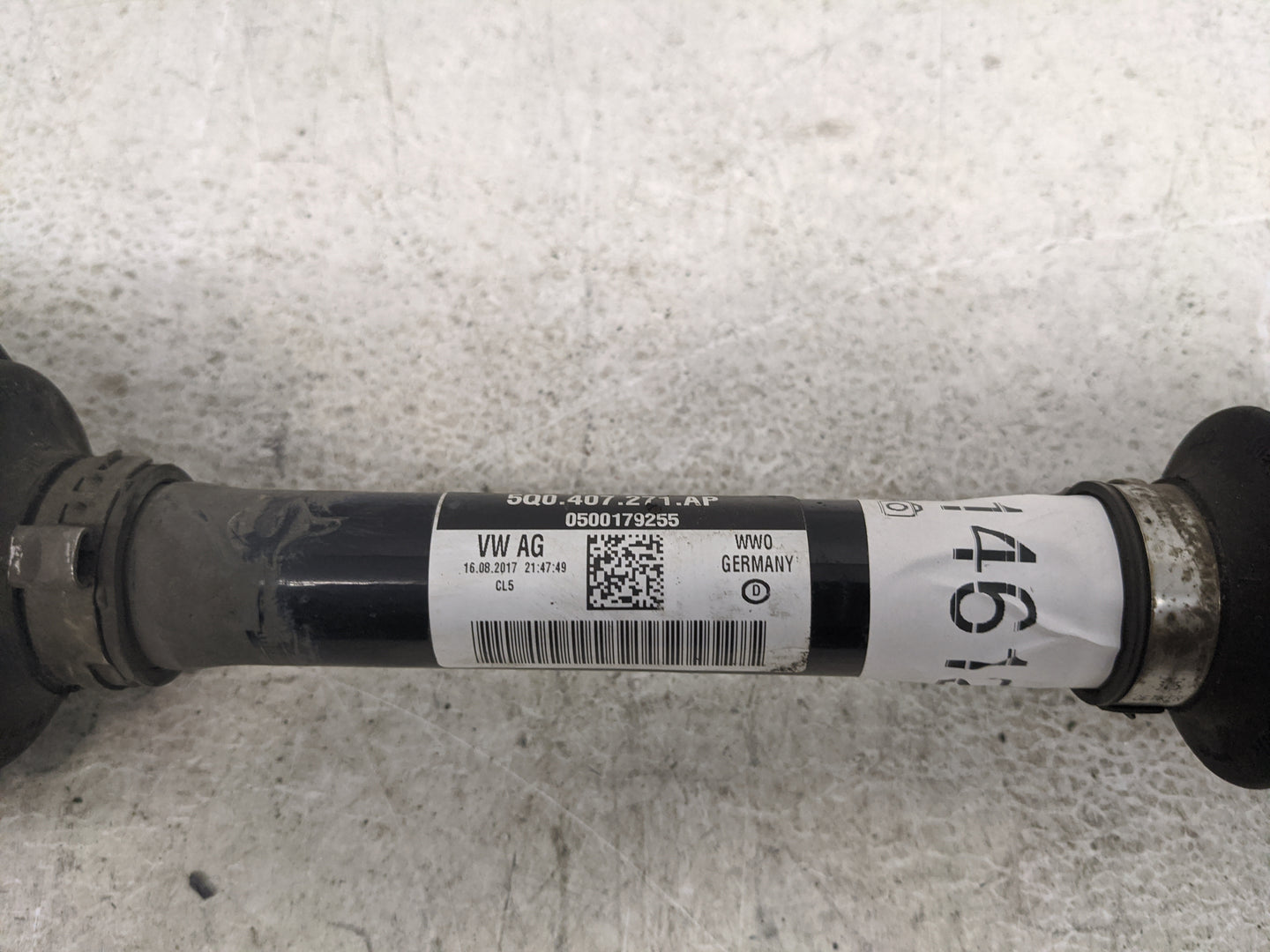 2015-2018 Audi A3 Axle Shaft Front Driver Cv C/v - Oemusedautoparts1.com