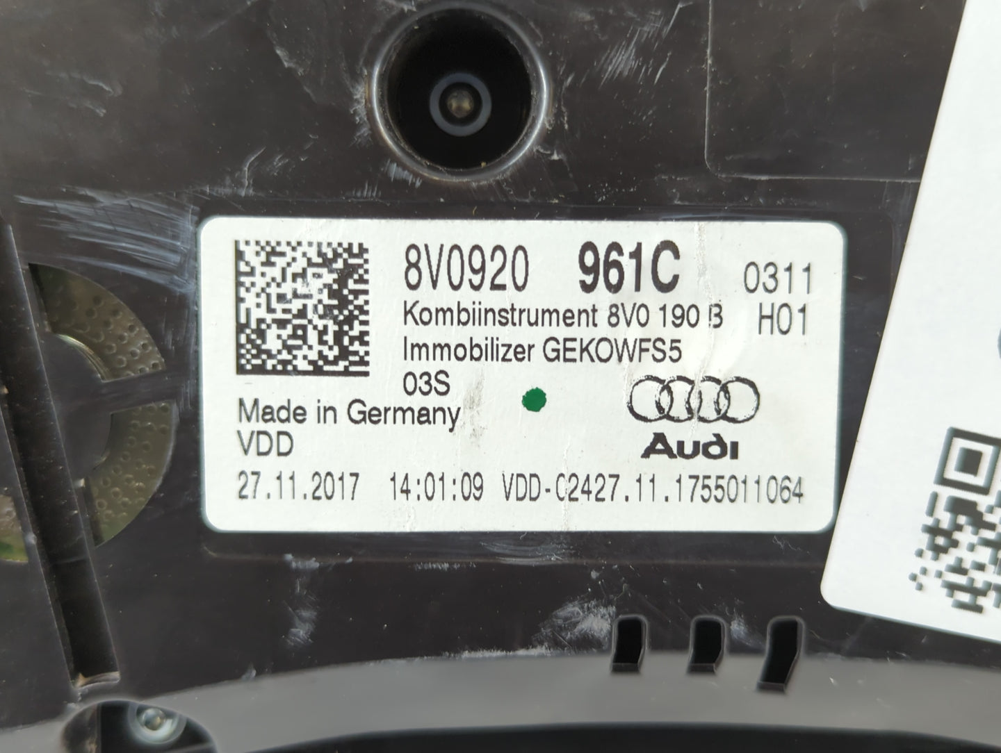 2017-2018 Audi A3 Instrument Cluster Speedometer Gauges P/N:8V0920 961C Fits Fits 2017 2018 OEM Used Auto Parts - Oemusedaut