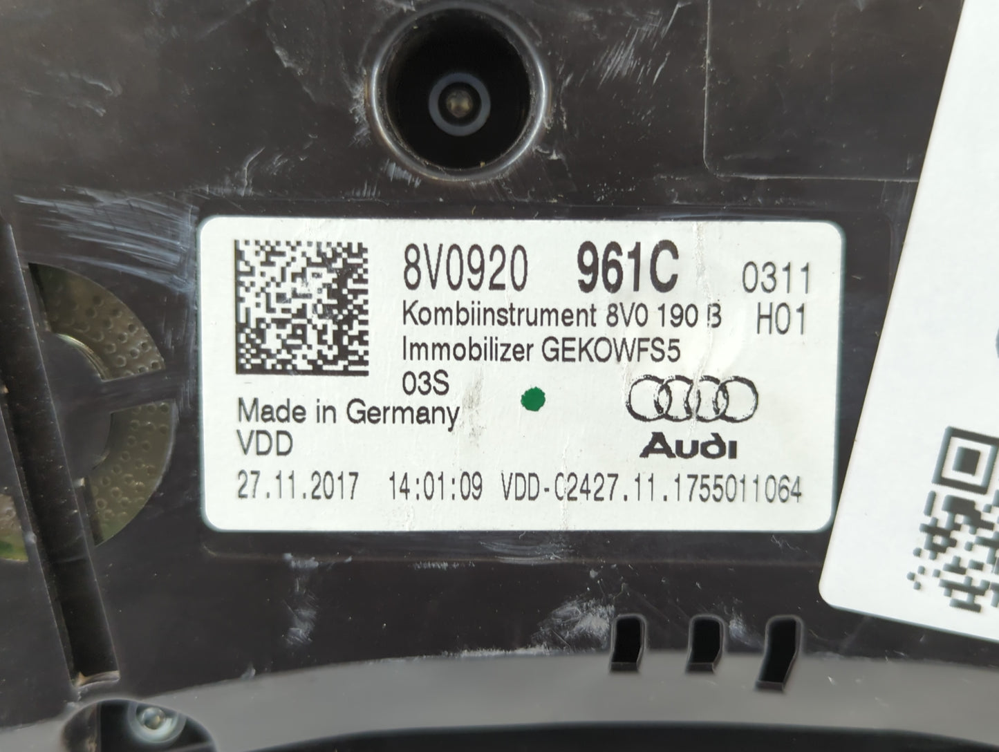 2017-2018 Audi A3 Instrument Cluster Speedometer Gauges P/N:8V0920 961C Fits Fits 2017 2018 OEM Used Auto Parts - Oemusedaut