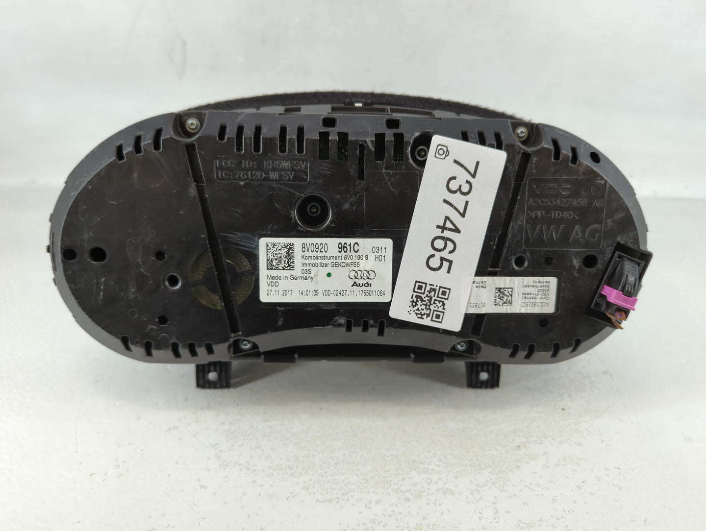 2017-2018 Audi A3 Instrument Cluster Speedometer Gauges P/N:8V0920 961C Fits Fits 2017 2018 OEM Used Auto Parts - Oemusedaut