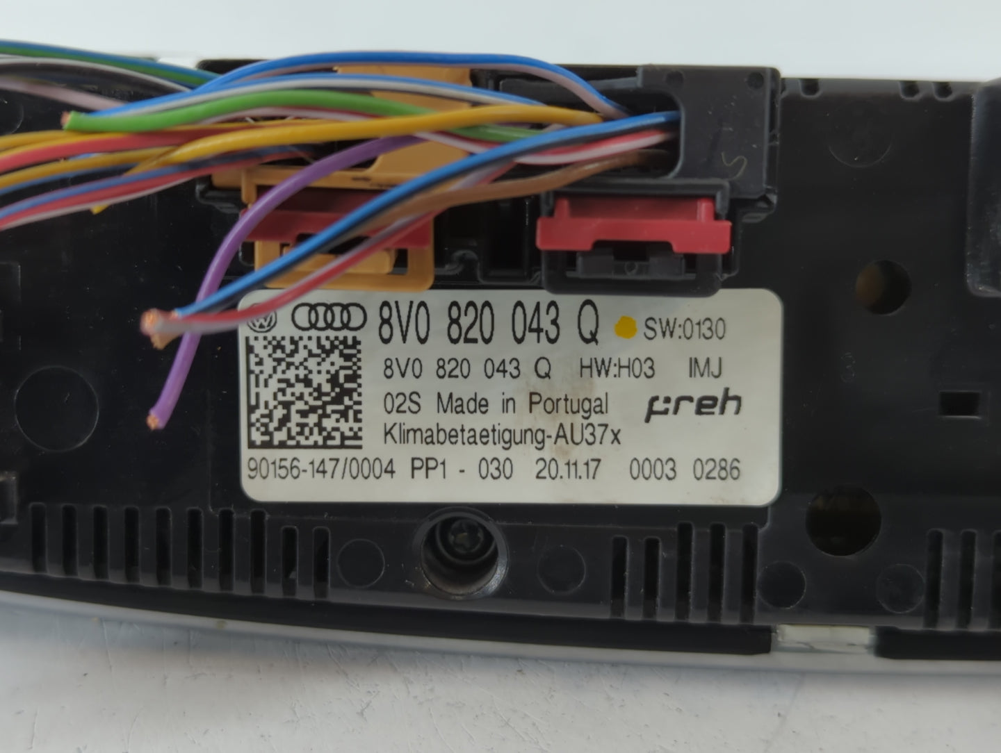 2018 Audi A3 Climate Control Module Temperature AC/Heater Replacement P/N:8V0 820 043 Q Fits OEM Used Auto Parts - Oemusedau