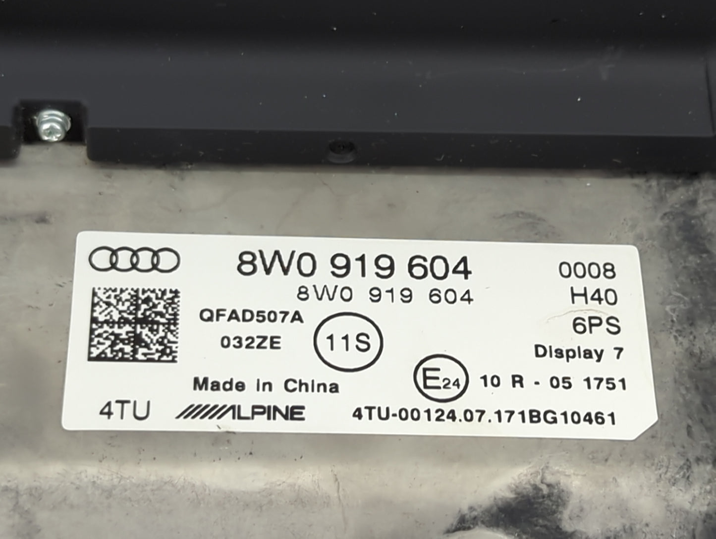 2017-2019 Audi A4 Information Display Screen - Oemusedautoparts1.com