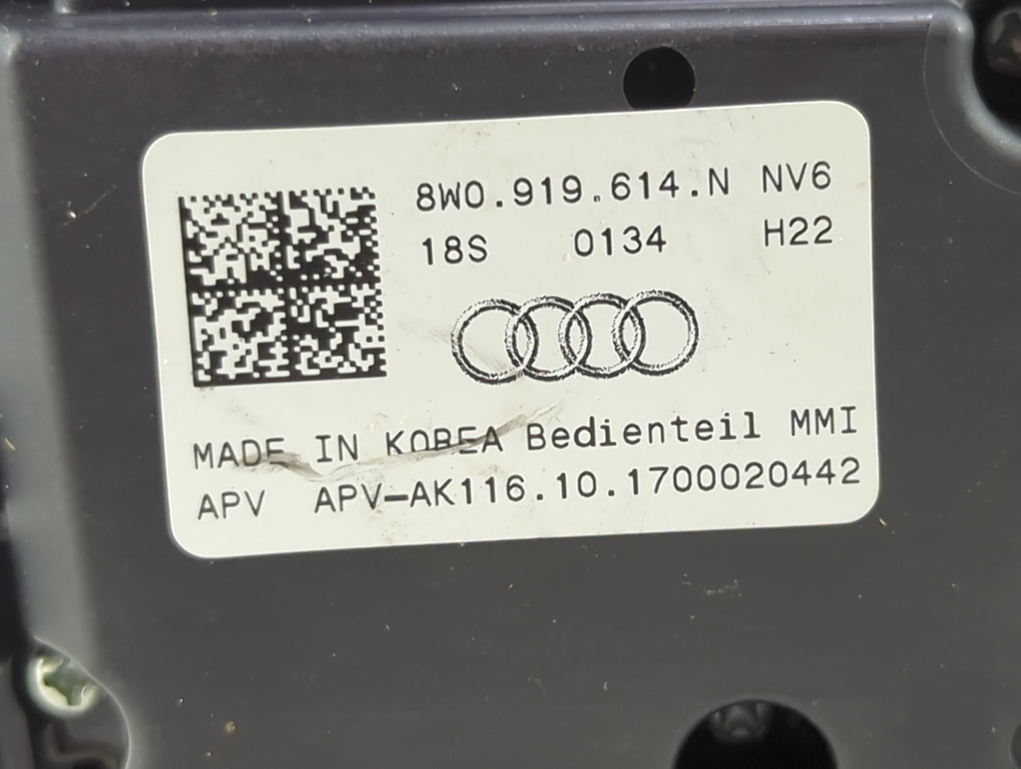 2018 Audi A4 Climate Control Module Temperature AC/Heater Replacement P/N:8W0919614N 8W0.919.614.N Fits OEM Used Auto Parts 