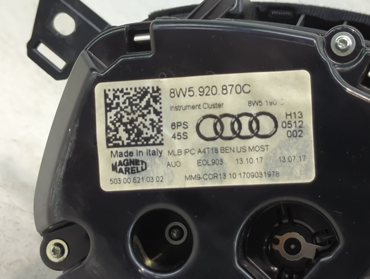 2018 Audi A4 Instrument Cluster Speedometer Gauges P/N:8W5920870C Miles:66K Fits OEM Used Auto Parts - Oemusedautoparts1.com