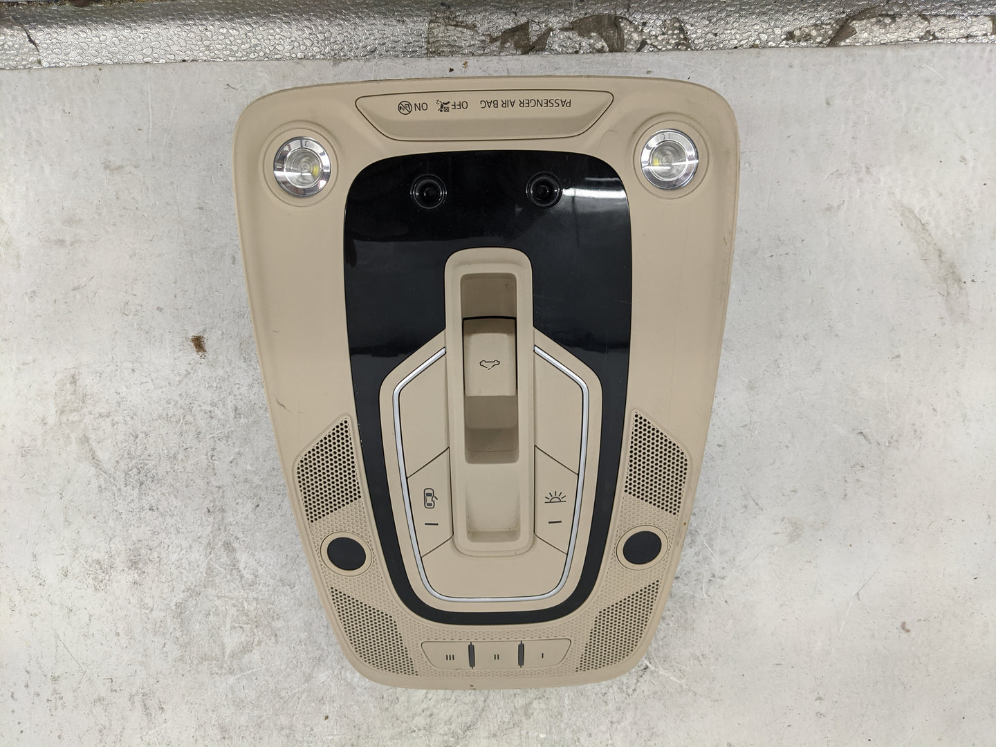 2017-2018 Audi A4 Overhead Roof Console Tan - Oemusedautoparts1.com