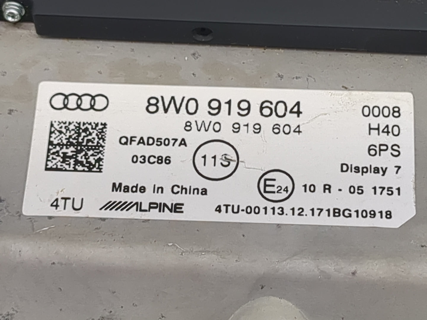2017-2019 Audi A4 Information Display Screen 1483719 - Oemusedautoparts1.com