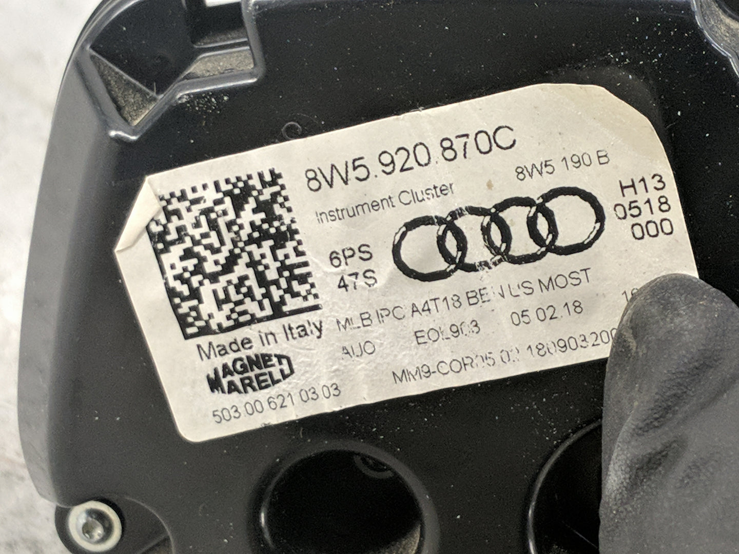 2018 Audi A4 Instrument Cluster Speedometer Gauges P/N:8W5920870C 8W5190B Miles: Fits OEM Used Auto Parts - Oemusedautoparts