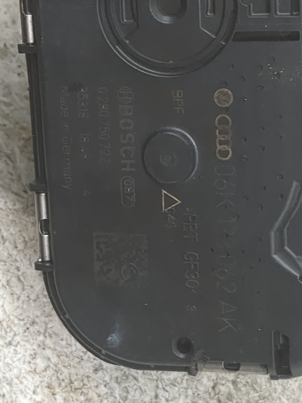2018 Audi A4 Throttle Body P/N:0280750722 06K133062AK Fits OEM Used Auto Parts - Oemusedautoparts1.com