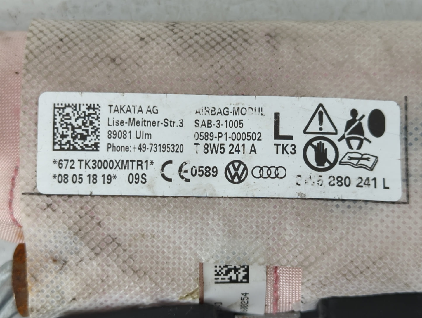 2018 Audi A4 Air Bag Driver Left Steering Wheel Mounted - Oemusedautoparts1.com