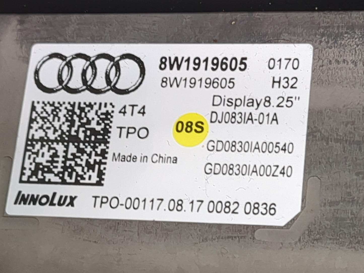 2018-2018 Audi A5 Information Display Screen - Oemusedautoparts1.com