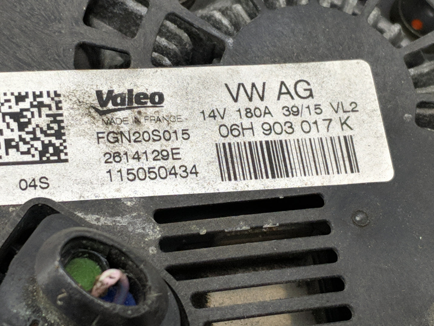 2017-2018 Audi A6 Alternator Replacement Generator Charging Assembly Engine OEM P/N:06H 903 017 K Fits Fits 2017 2018 OEM Us