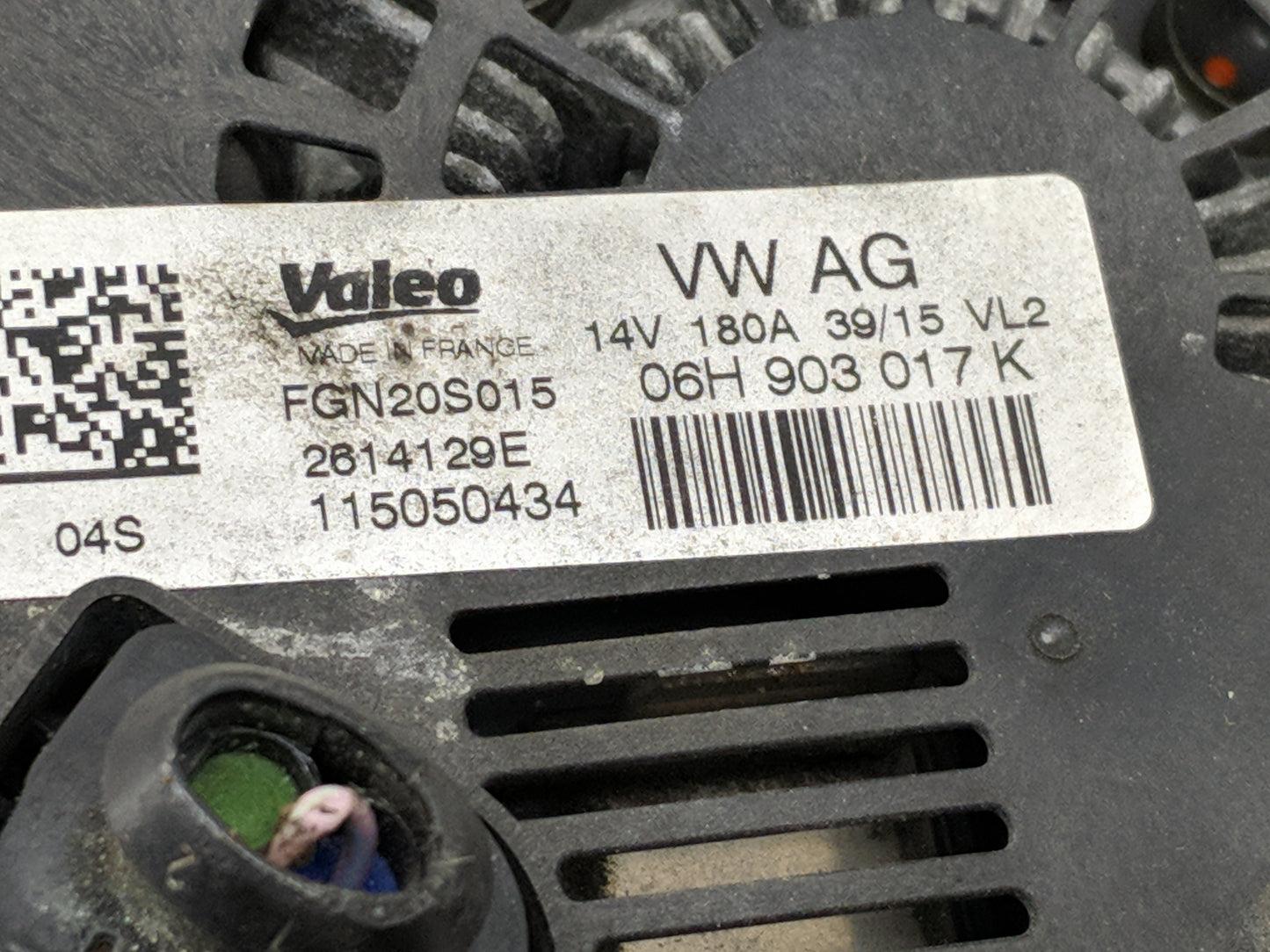 2017-2018 Audi A6 Alternator Replacement Generator Charging Assembly Engine OEM P/N:06H 903 017 K Fits Fits 2017 2018 OEM Us