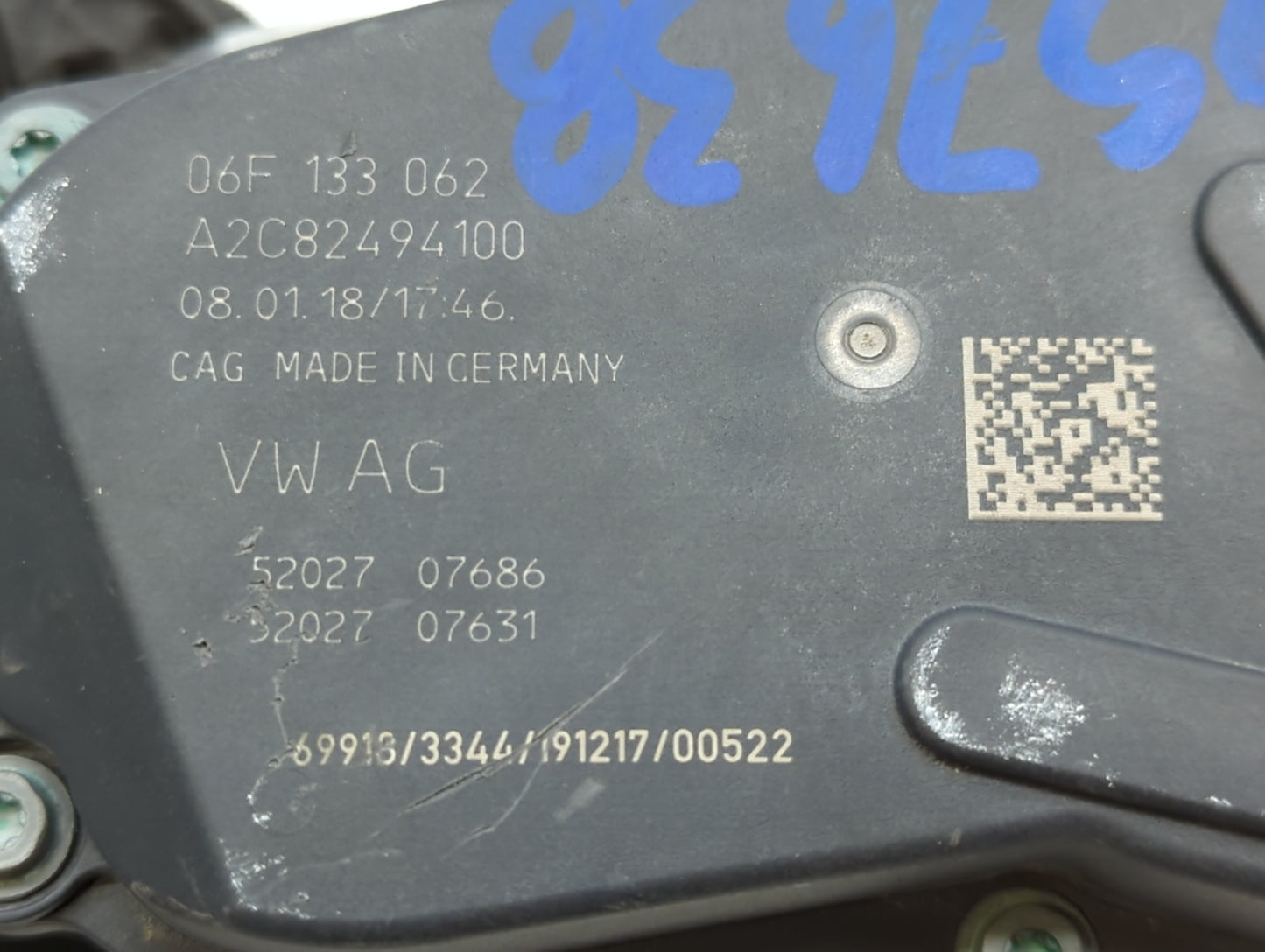 2012-2017 Audi A6 Throttle Body P/N:06F 133 062 G 06F 133 062 Q Fits OEM Used Auto Parts - Oemusedautoparts1.com