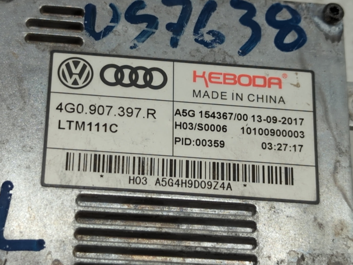 2018 Audi A6 Headlight Ballast Head Light - Oemusedautoparts1.com