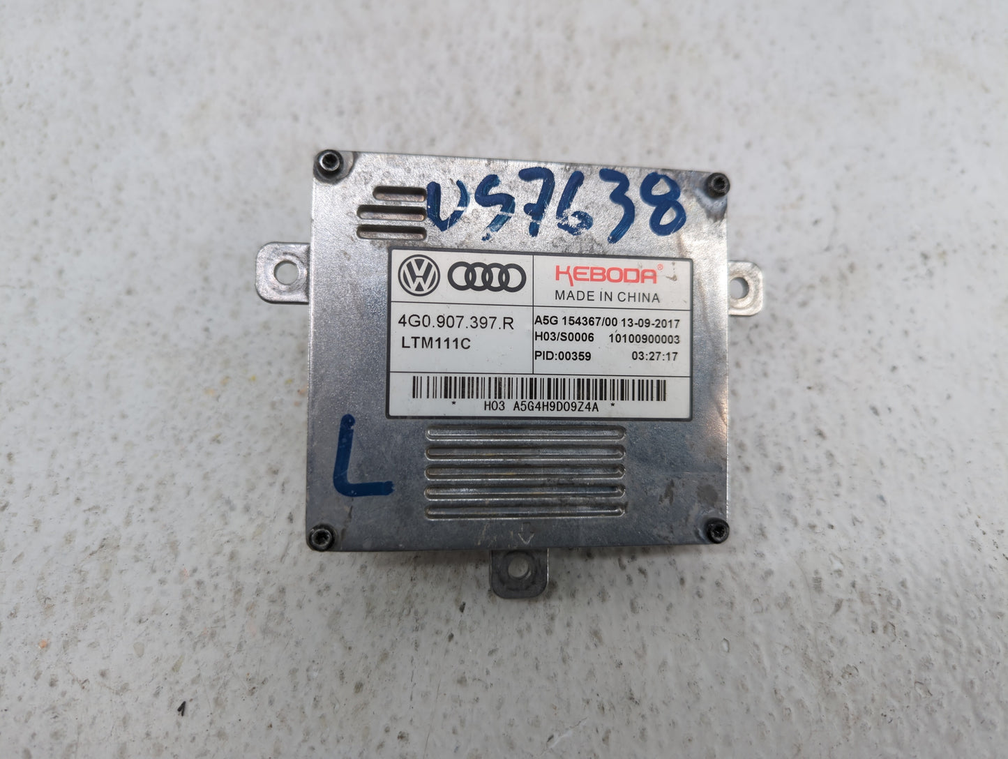 2018 Audi A6 Headlight Ballast Head Light - Oemusedautoparts1.com
