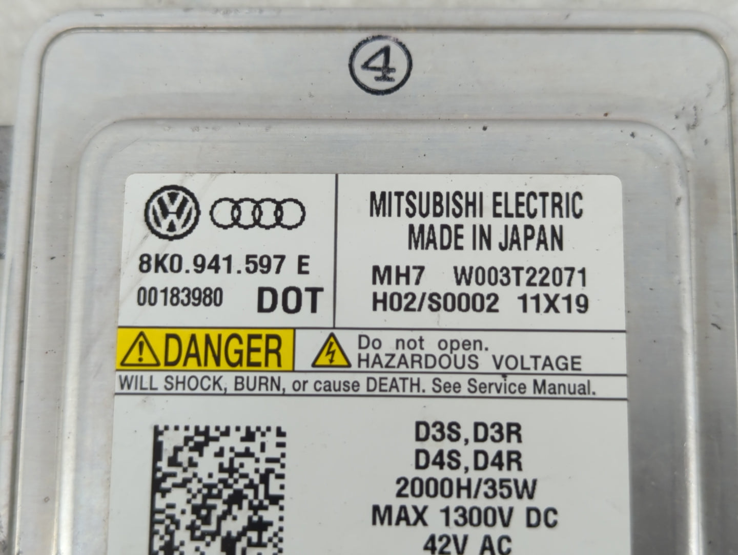 2018 Audi A7 Headlight Ballast Head Light - Oemusedautoparts1.com