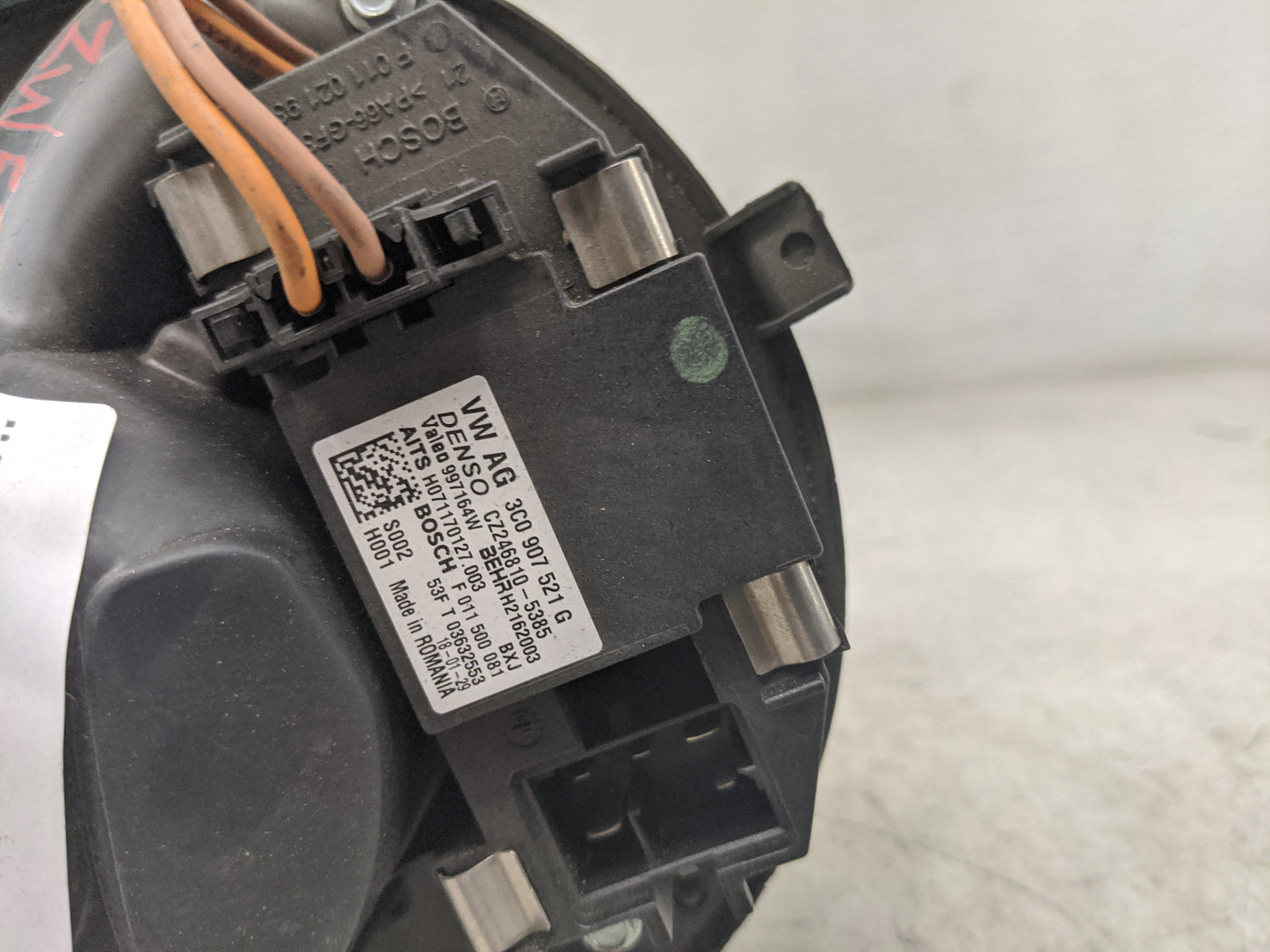 2015-2018 Audi Q3 Heater AC Blower Motor P/N:3C0907521G 1K1820015Q Fits Fits 2015 2016 2017 2018 OEM Used Auto Parts - Oemus