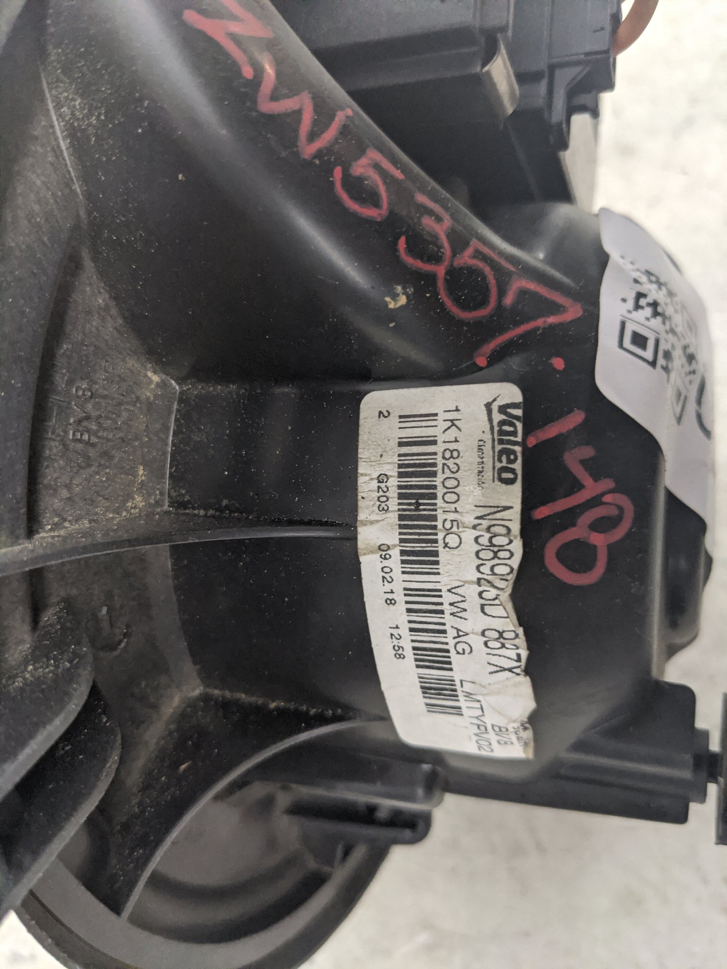 2015-2018 Audi Q3 Heater AC Blower Motor P/N:3C0907521G 1K1820015Q Fits Fits 2015 2016 2017 2018 OEM Used Auto Parts - Oemus