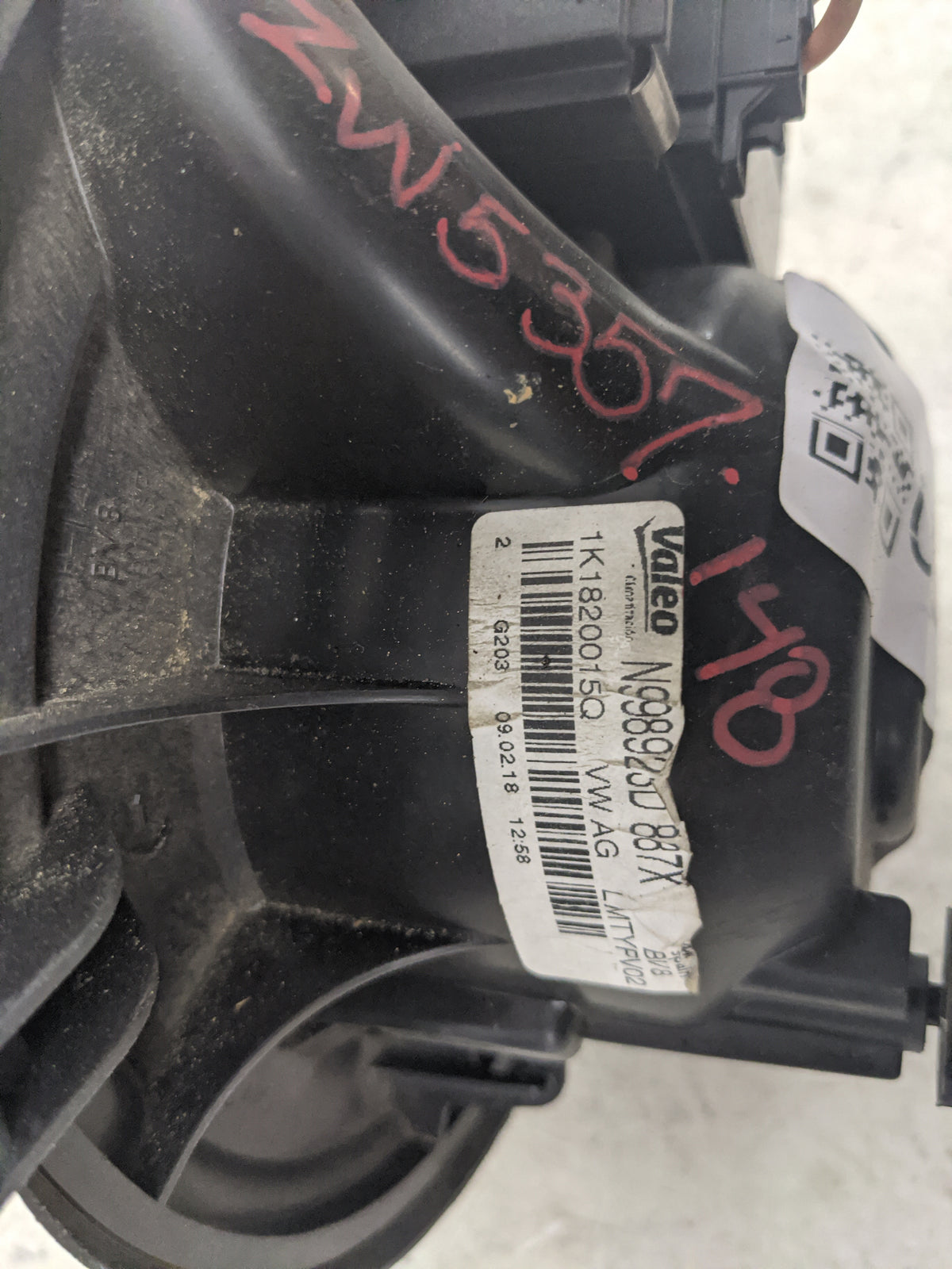 2015-2018 Audi Q3 Heater AC Blower Motor P/N:3C0907521G 1K1820015Q Fits Fits 2015 2016 2017 2018 OEM Used Auto Parts - Oemus