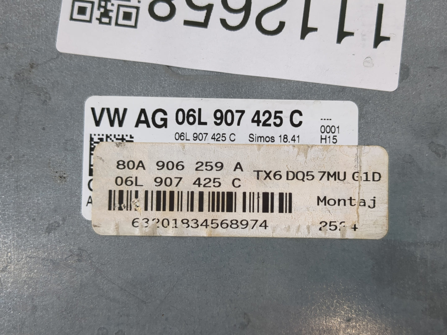 2018 Audi Q5 PCM Engine Control Computer ECU ECM PCU OEM P/N:80A 906 259 A Fits OEM Used Auto Parts - Oemusedautoparts1.com