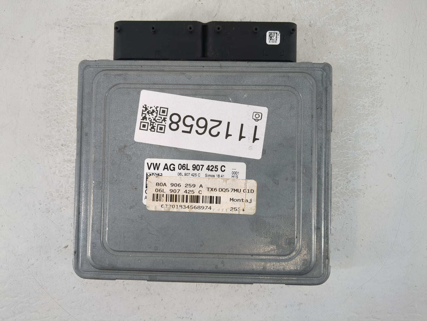 2018 Audi Q5 PCM Engine Control Computer ECU ECM PCU OEM P/N:80A 906 259 A Fits OEM Used Auto Parts - Oemusedautoparts1.com