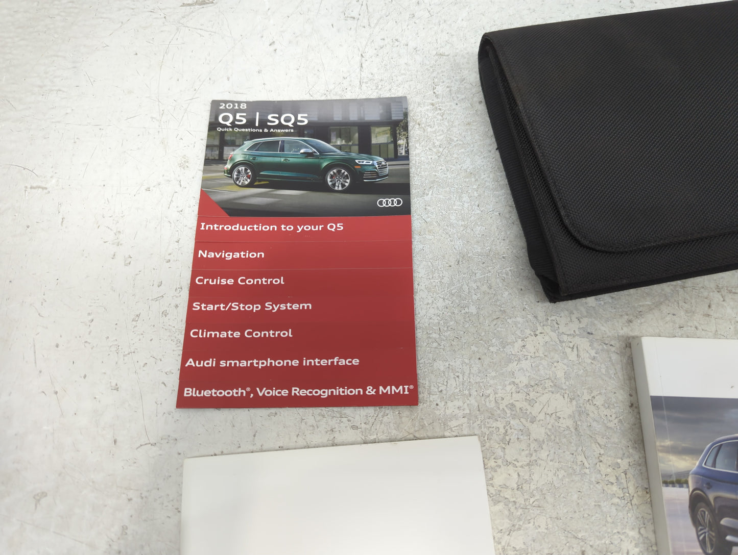 2018 Audi Q5 Owners Manual Book Guide P/N:80A012721BB OEM Used Auto Parts - Oemusedautoparts1.com