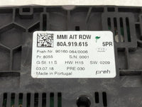 2018-2020 Audi Q5 Radio AM FM Cd Player Receiver Replacement P/N:90160-064 80A 919 615 Fits Fits 2018 2019 2020 OEM Used Aut
