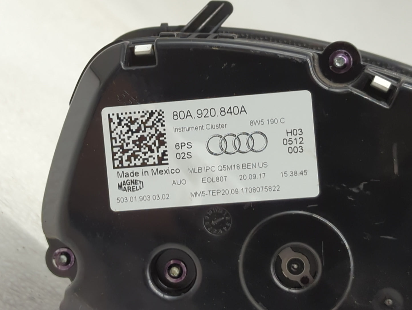 2018-2020 Audi Q5 Instrument Cluster Speedometer Gauges P/N:80A.920.840A 8W5 190 C Miles:69K Fits Fits 2018 2019 2020 OEM Us