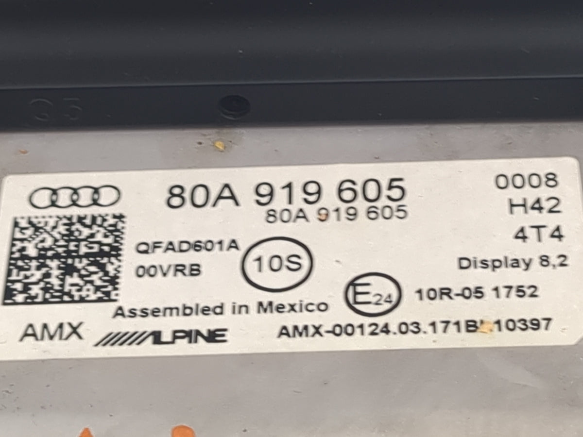 2018 Audi Q5 Information Radio Display Screen 1471390 - Oemusedautoparts1.com