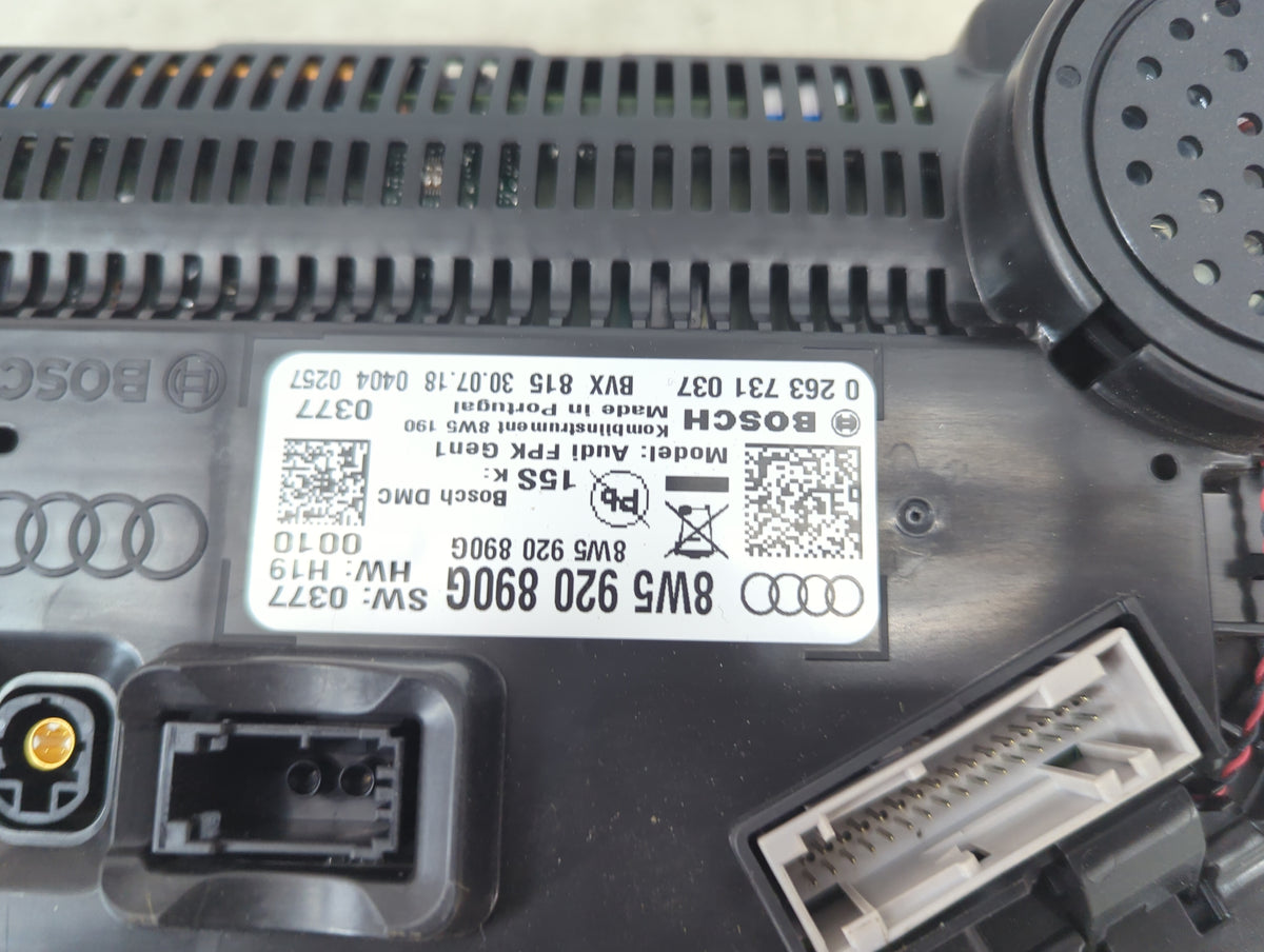 2018-2020 Audi Q5 Instrument Cluster Speedometer Gauges P/N:8W5920890G 0263731037 Miles: Fits Fits 2018 2019 2020 OEM Used A