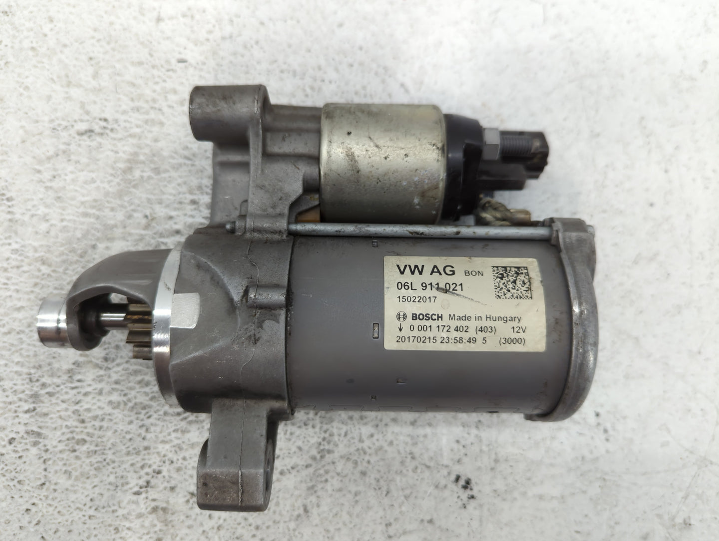2018-2020 Audi Q5 Car Starter Motor Solenoid OEM P/N:0 001 172 402 06L 911 021 Fits Fits 2017 2018 2019 2020 OEM Used Auto P