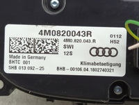 2017-2019 Audi Q7 Climate Control Module Temperature AC/Heater Replacement P/N:4M0820043R Fits Fits 2017 2018 2019 OEM Used 