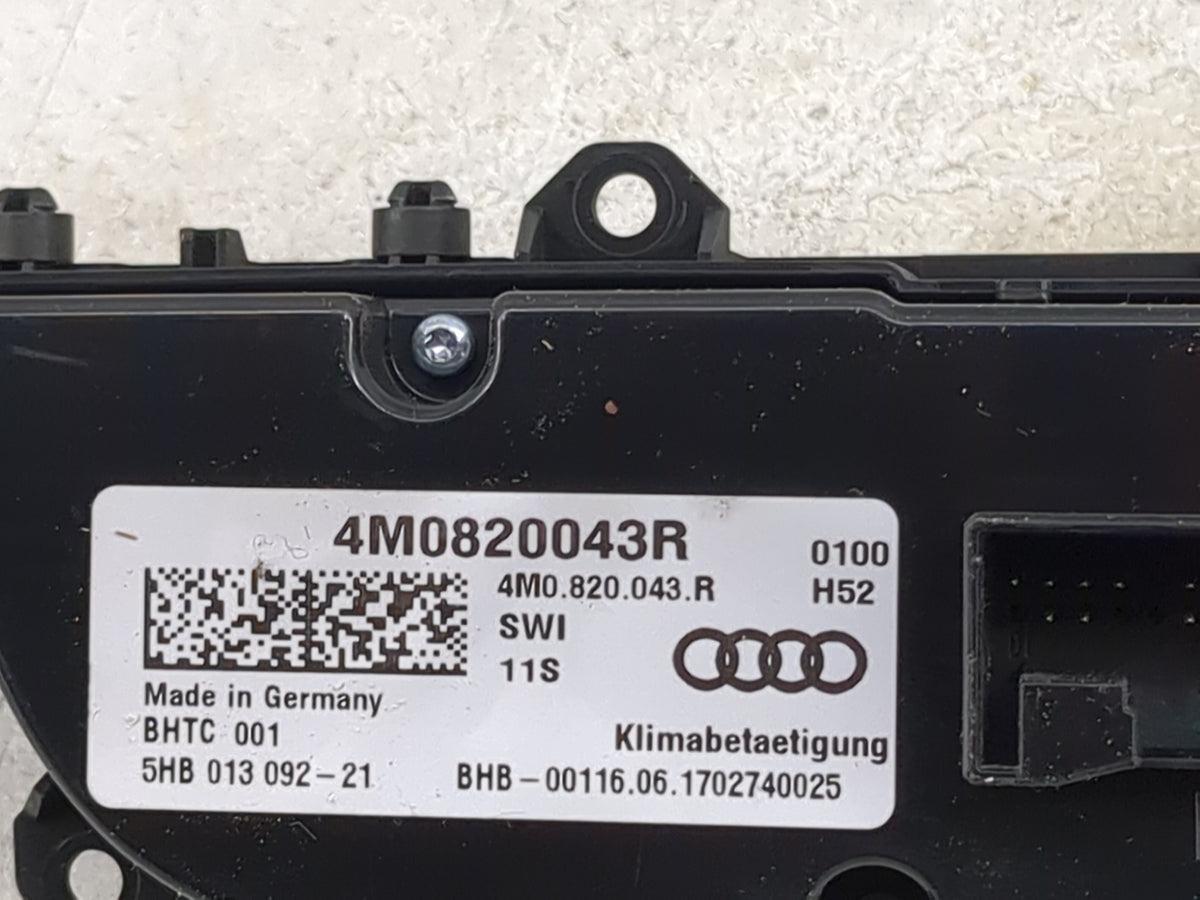 2017-2019 Audi Q7 Climate Control Module Temperature AC/Heater Replacement P/N:4M0820043R 4M0.820.043.R Fits Fits 2017 2018 