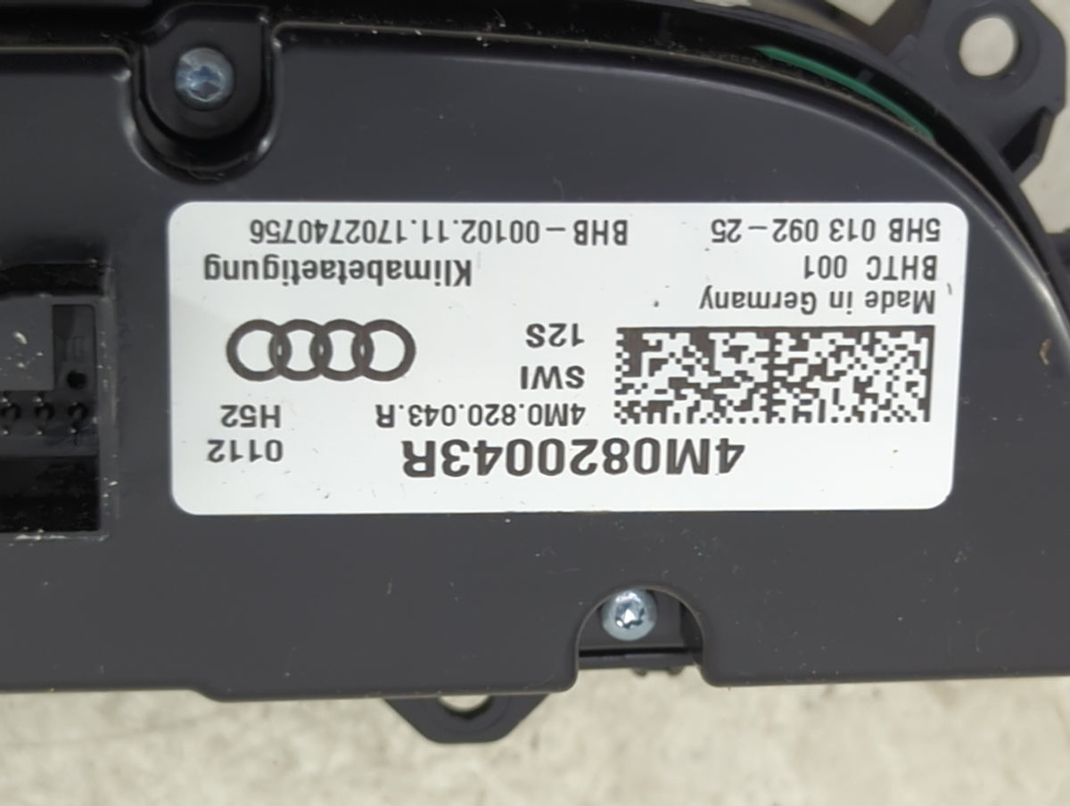 2017-2019 Audi Q7 Climate Control Module Temperature AC/Heater Replacement P/N:4M0820043R 4M0.820.043.R Fits Fits 2017 2018 
