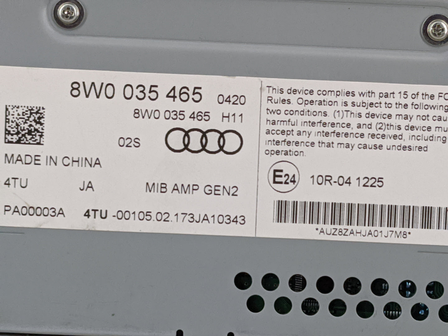 Audi S4 Radio Speaker Amplifier 1478803 - Oemusedautoparts1.com