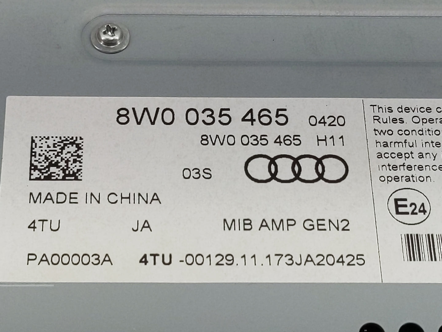 Audi S4 Radio Speaker Amplifier 8w0035465|8w0035465h11 - Oemusedautoparts1.com