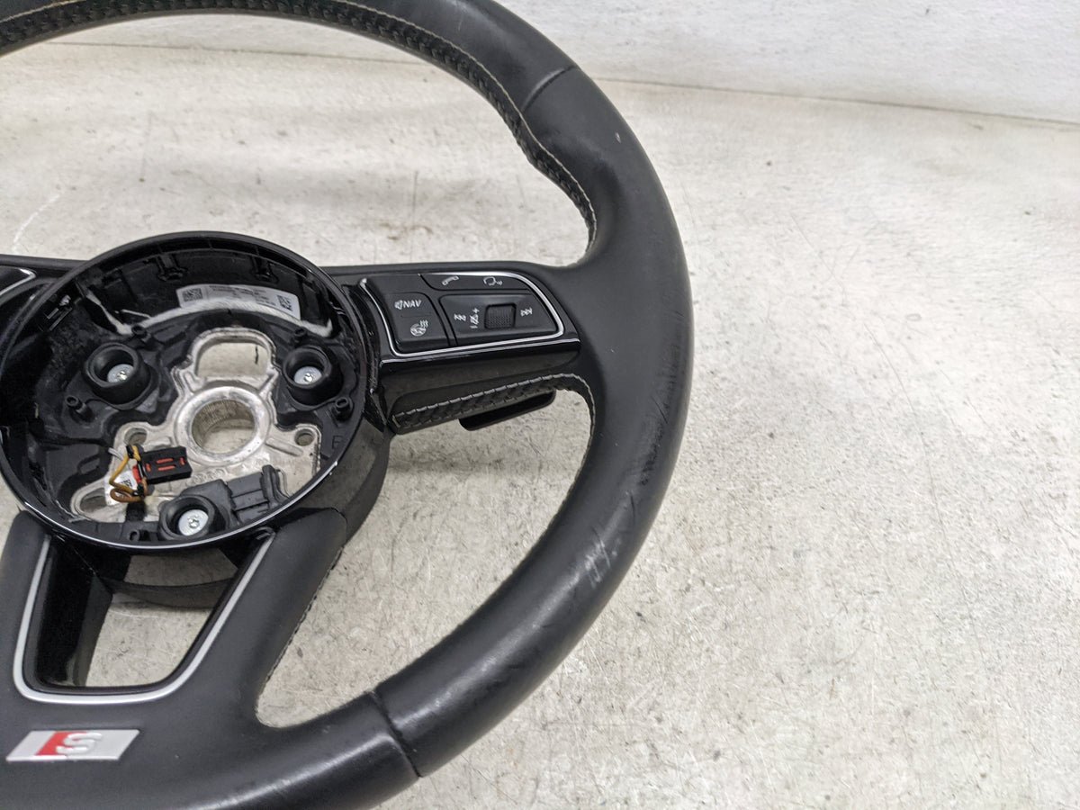 2018 Audi S5 Steering Wheel Oem Black - Oemusedautoparts1.com