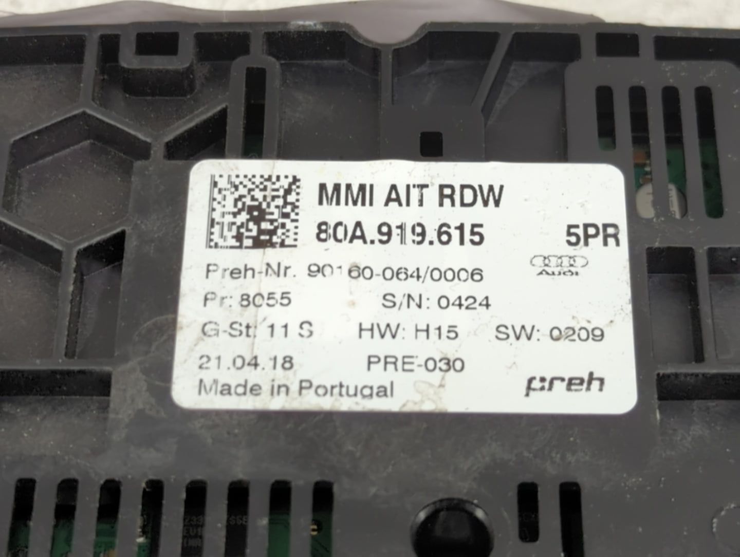 2018-2020 Audi Sq5 Radio AM FM Cd Player Receiver Replacement P/N:80A 919 615 Fits Fits 2018 2019 2020 OEM Used Auto Parts -