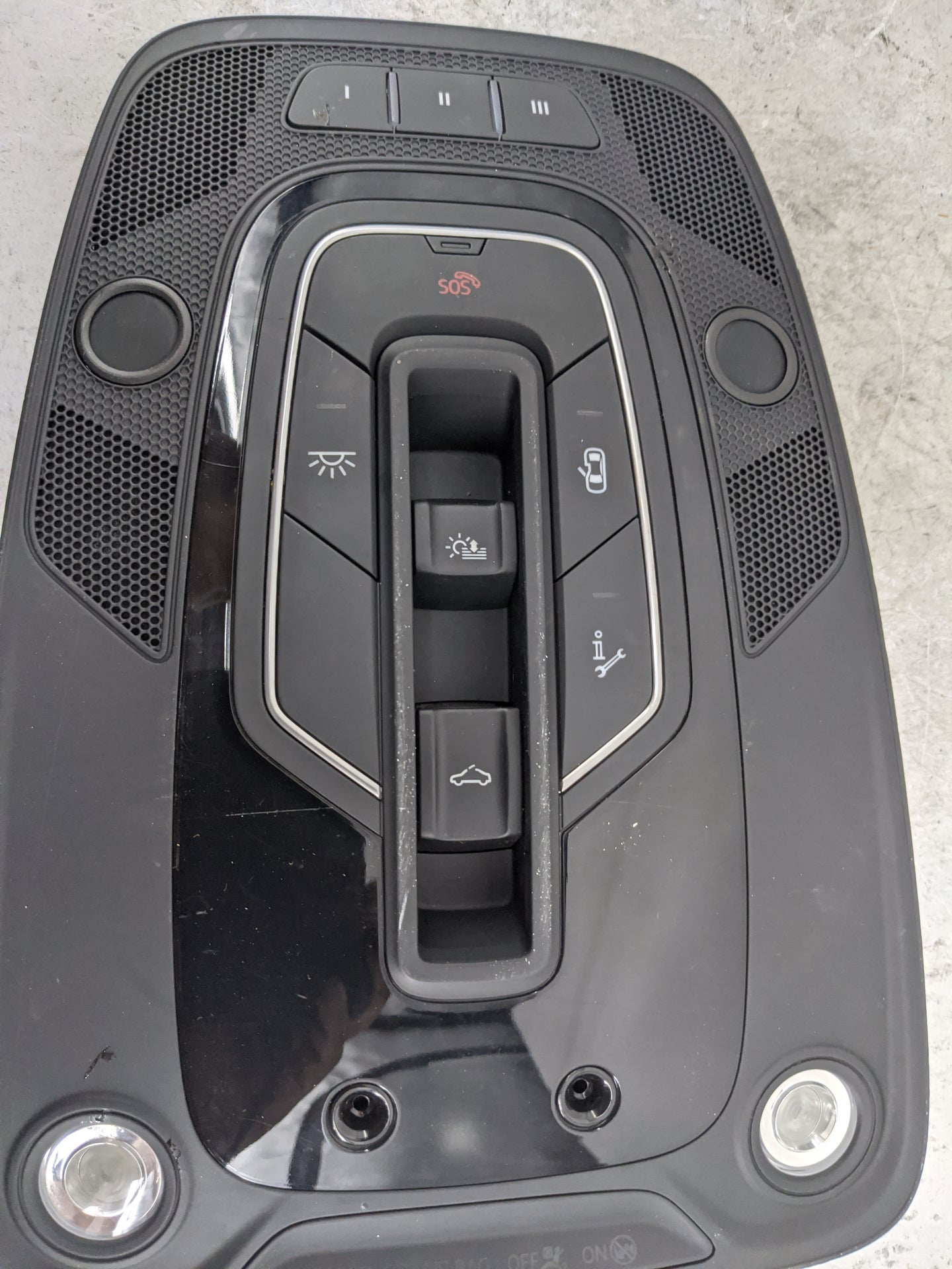 2018-2020 Audi Sq5 Overhead Console W/rear Climate Control Black - Oemusedautoparts1.com