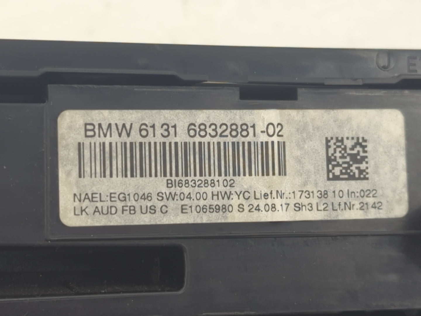 2016-2018 Bmw 320i Climate Control Module Temperature AC/Heater Replacement P/N:6131 6832881-02 9337142 Fits OEM Used Auto P